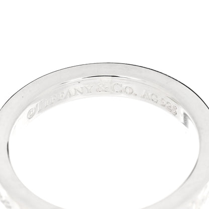 Tiffany Sterling Silver Narrow Notes Ring 49 5 4 of 5