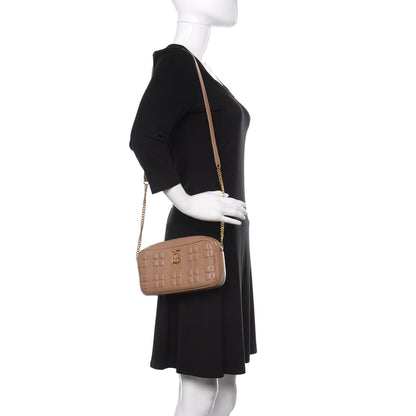 Burberry Lambskin Quilted Camera Bag Camel 2 of 9