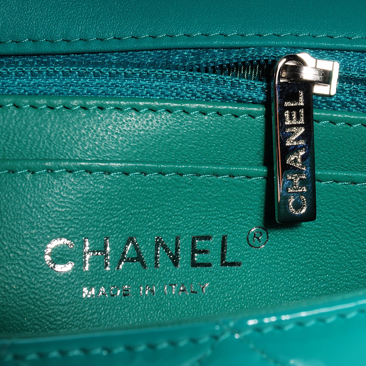 Chanel Patent Quilted Mini Flap Green 6 of 8