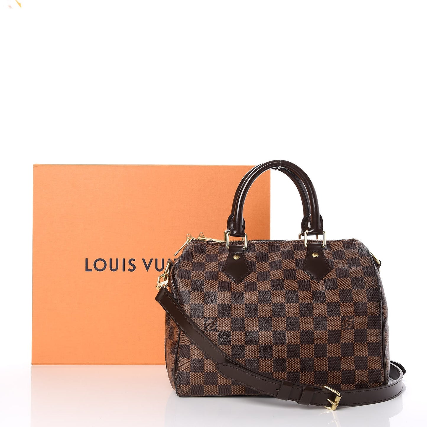 Damier Ebene Speedy Bandouliere 25