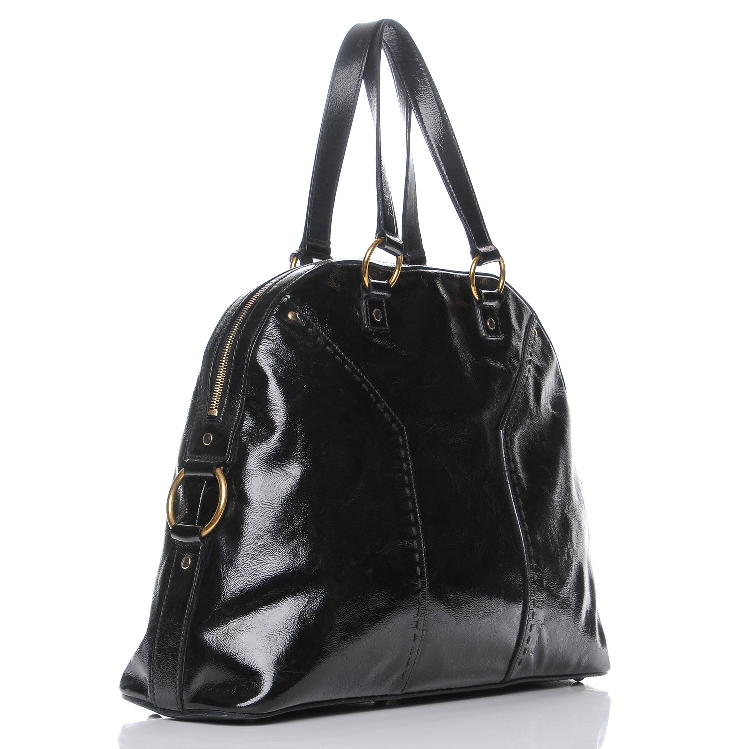 Saint Laurent Patent Calfskin Oversized Muse Black 3 of 12