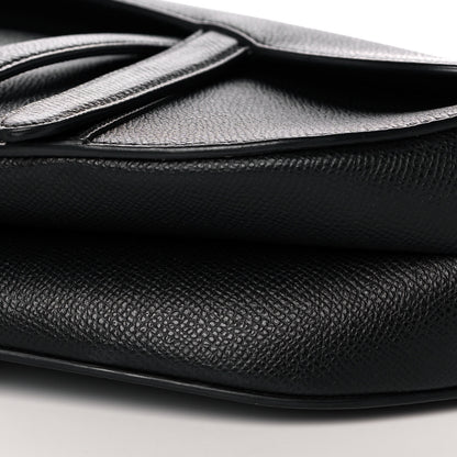Christian Dior Grained Calfskin Saddle Bag Black 10 of 11