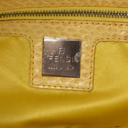 Fendi Denim Python Baguette White Yellow 7 of 21