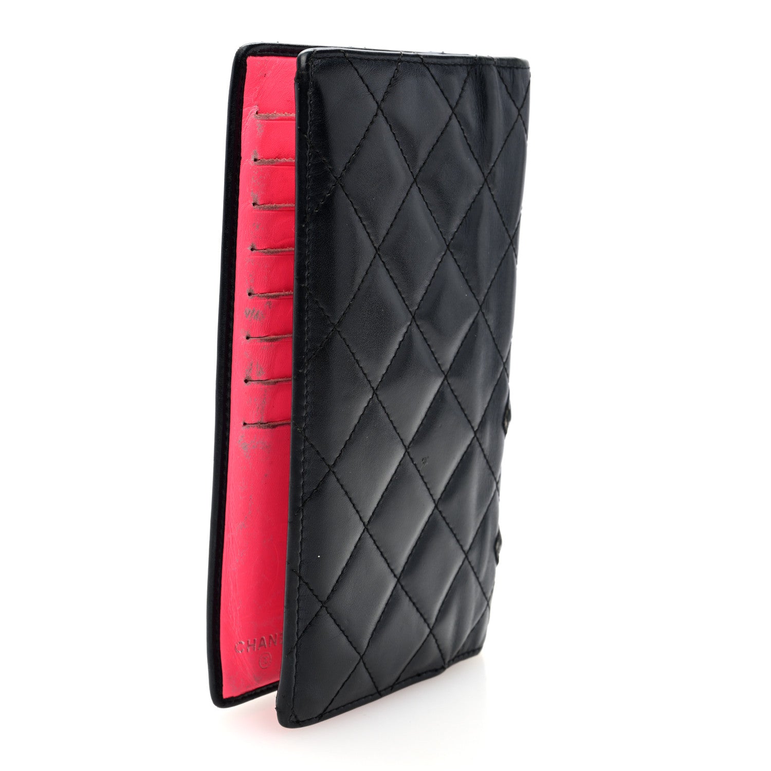 Chanel Calfskin Quilted Cambon Yen Wallet Black 3 of 11