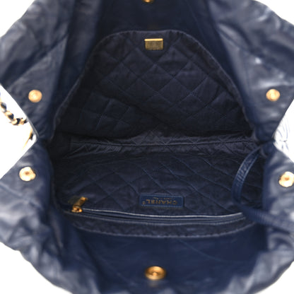 Chanel Shiny Calfskin Quilted Small Chanel 22 Navy 6 of 11