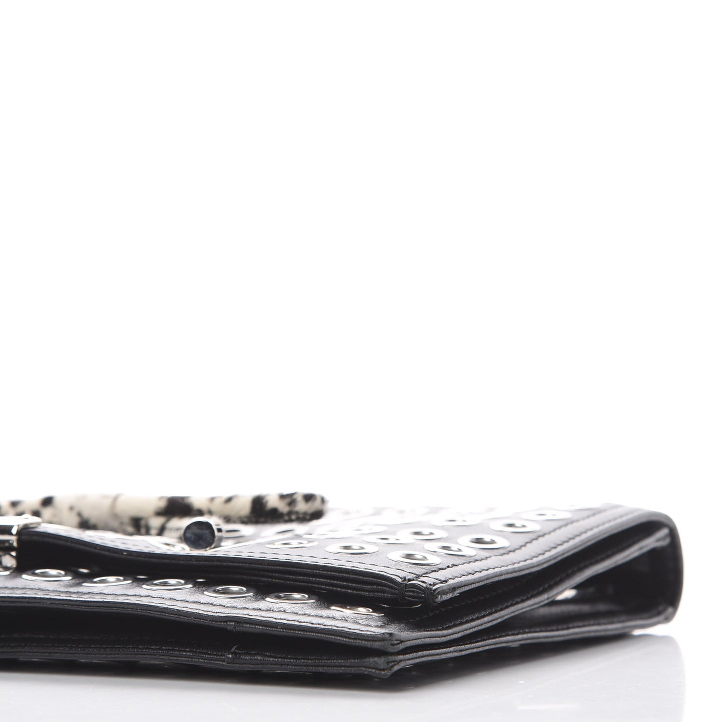 Prorsum Lambskin Grommet Clutch Black