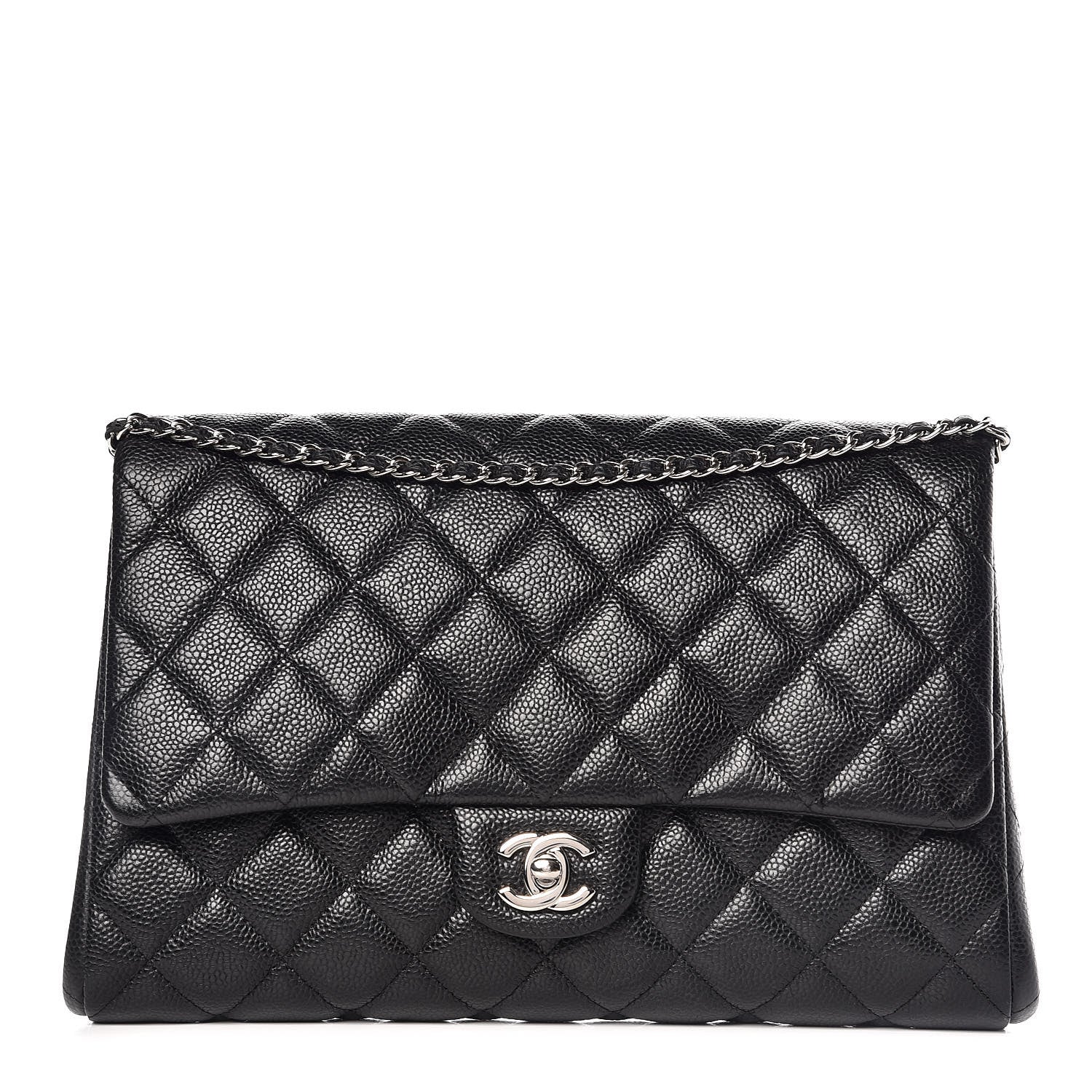 Chanel Caviar Quilted Clutch With Chain Flap Black 1 of 9