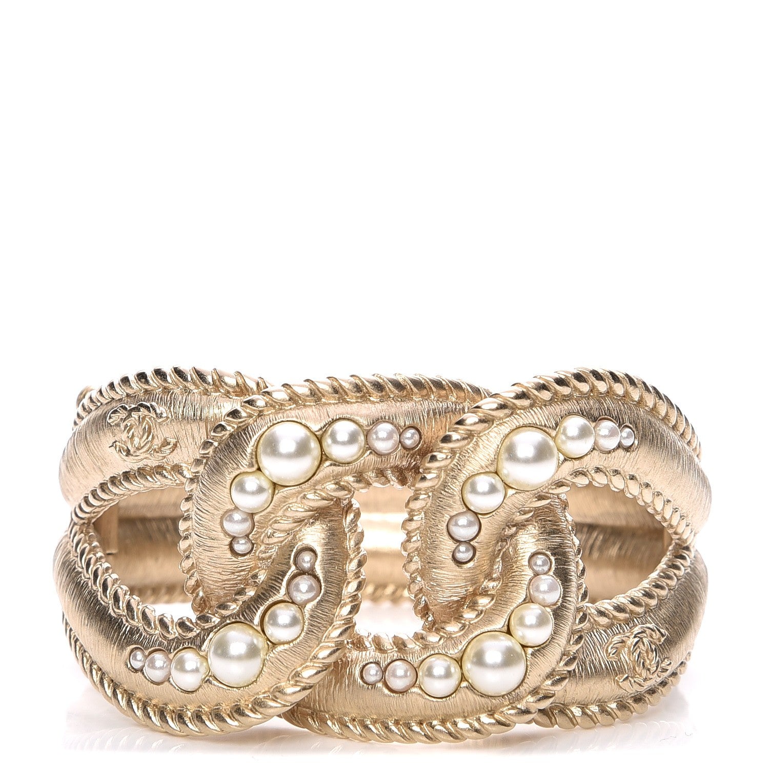 Chanel Pearl CC Cuff Gold 1 of 5