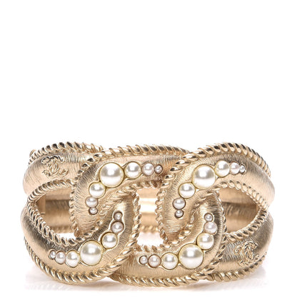 Chanel Pearl CC Cuff Gold 1 of 5