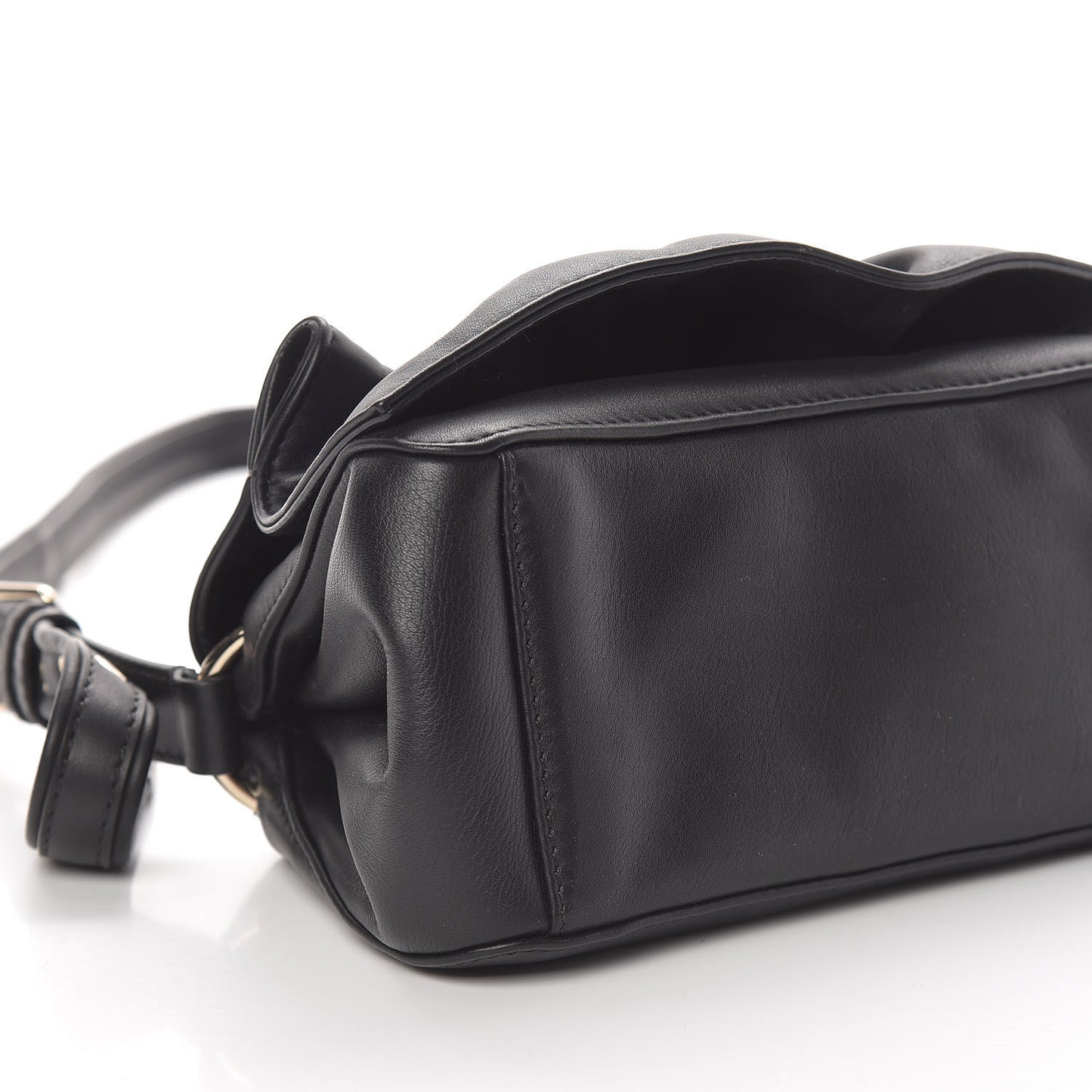 Smooth Calfskin Mini Bloomy Crossbody Bag Black