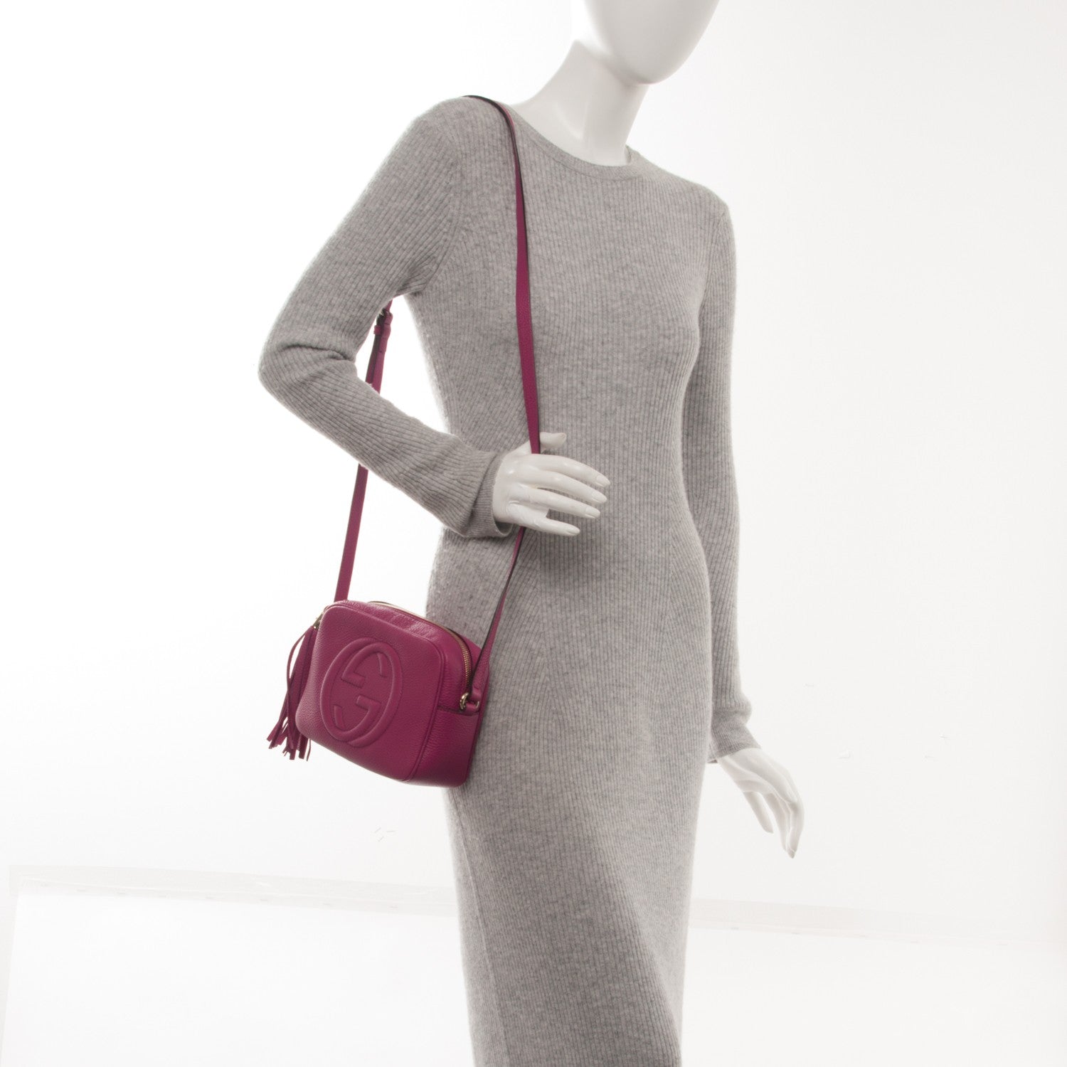Gucci Cellarius Calfskin Small Soho Disco Bag Bright Bouganville 2 of 7