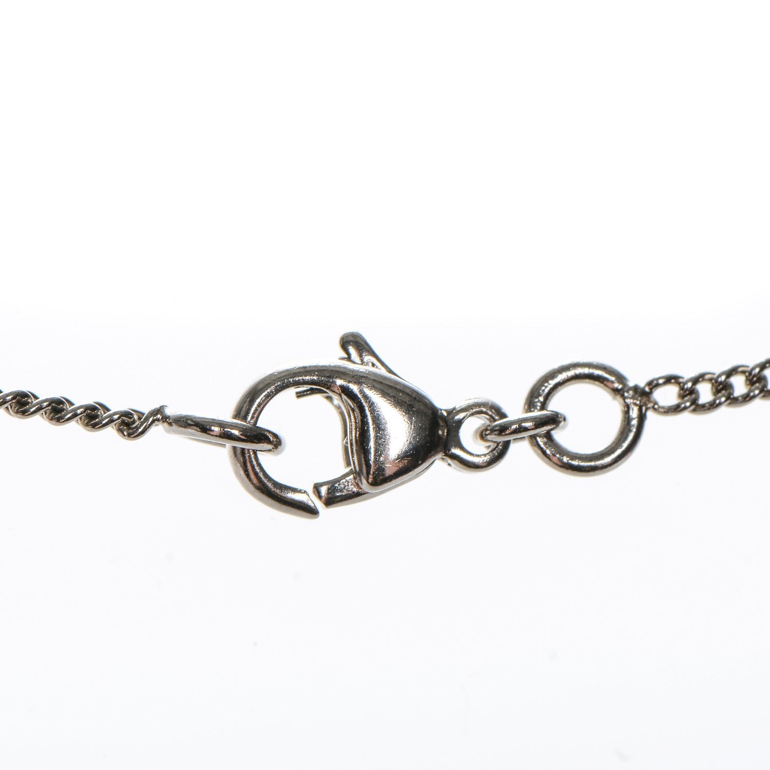 Chanel Crystal CC Camellia Necklace Silver 5 of 8