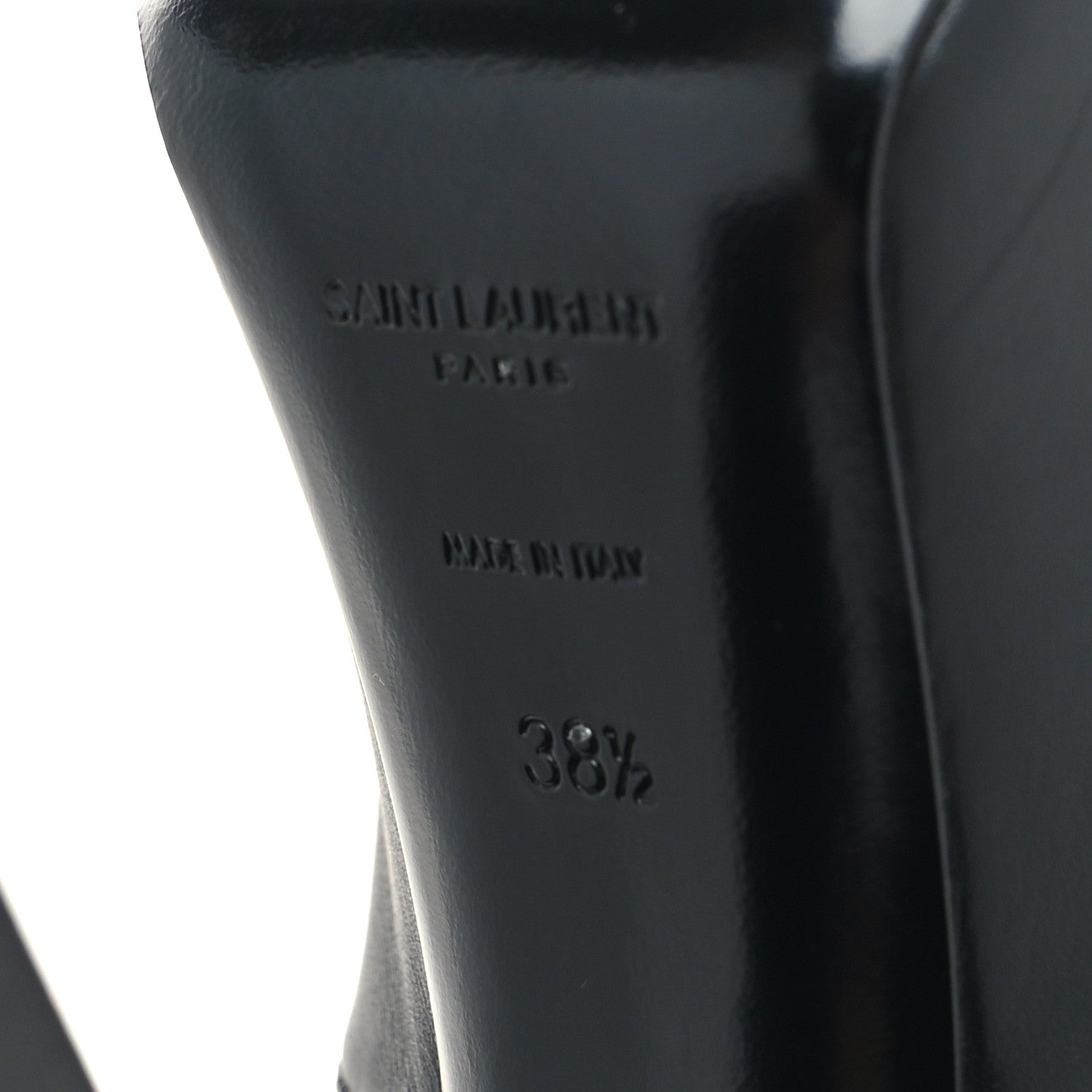 Saint Laurent Calfskin Mina 85 Boots 38.5 Black 7 of 7