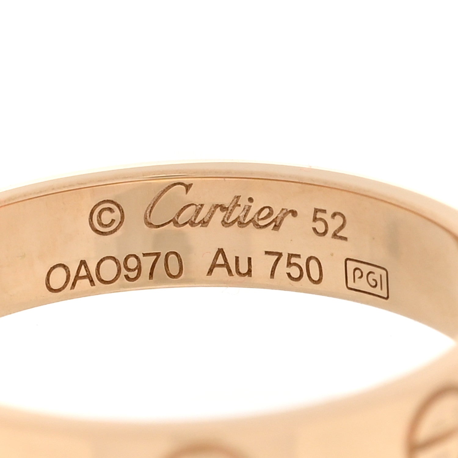 Cartier 18K Yellow Gold 3.5mm LOVE Wedding Band Ring 52 6 4 of 5