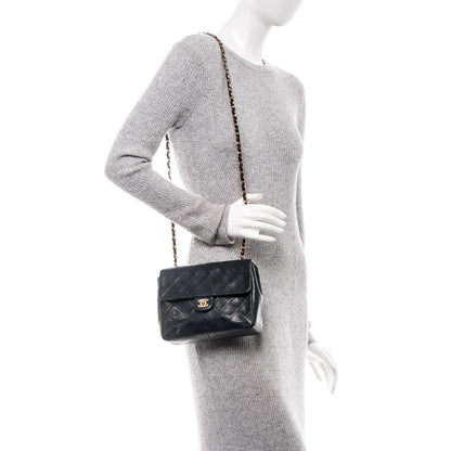 Chanel Lambskin Quilted Small Single Flap Black 2 of 8