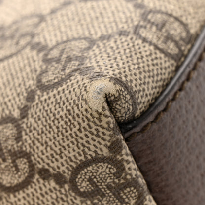 Gucci GG Supreme Monogram Textured Dollar Calfskin Web Small Ophidia Dome Shoulder Bag Beige Ebony New Acero 11 of 11