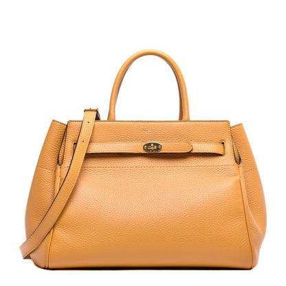 Mulberry Classic Grain Calfskin Belted Bayswater Tote Amber 1 of 9