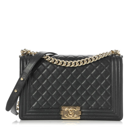 Chanel Caviar Quilted New Medium Boy Flap Black 1 of 10
