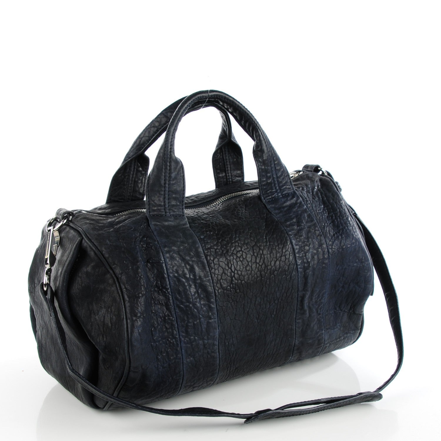 Alexander Wang Pebbled Lambskin Rocco Midnight 3 of 7