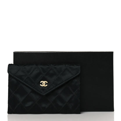 Chanel Satin Stitched Flap Card Case Black 8 of 8