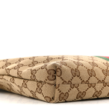 Gucci GG Monogram Web Flat Messenger Bag Black 9 of 11