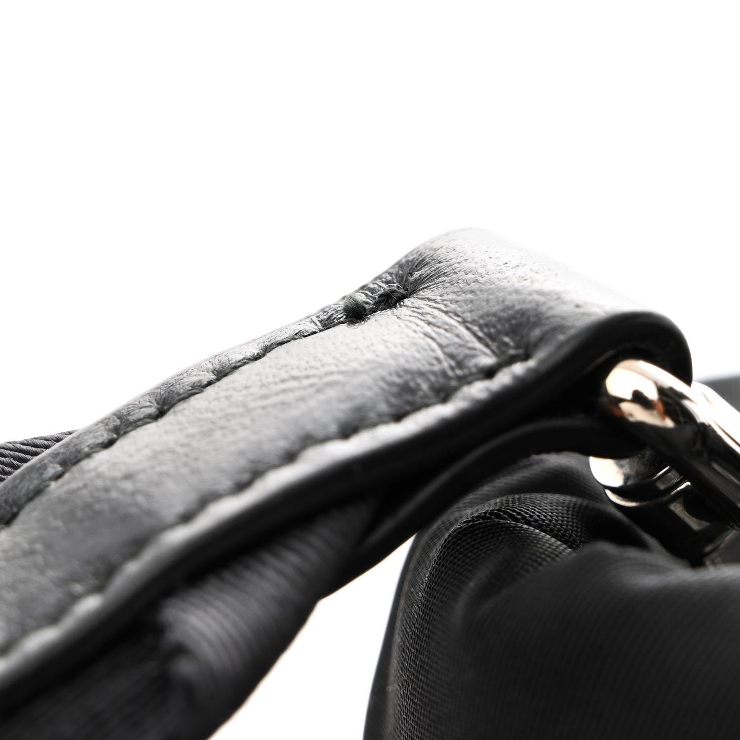 Prada Re-Nylon Nappa Triangle Quilted Padded Small Double Handled Zip Tote Black 15 of 16