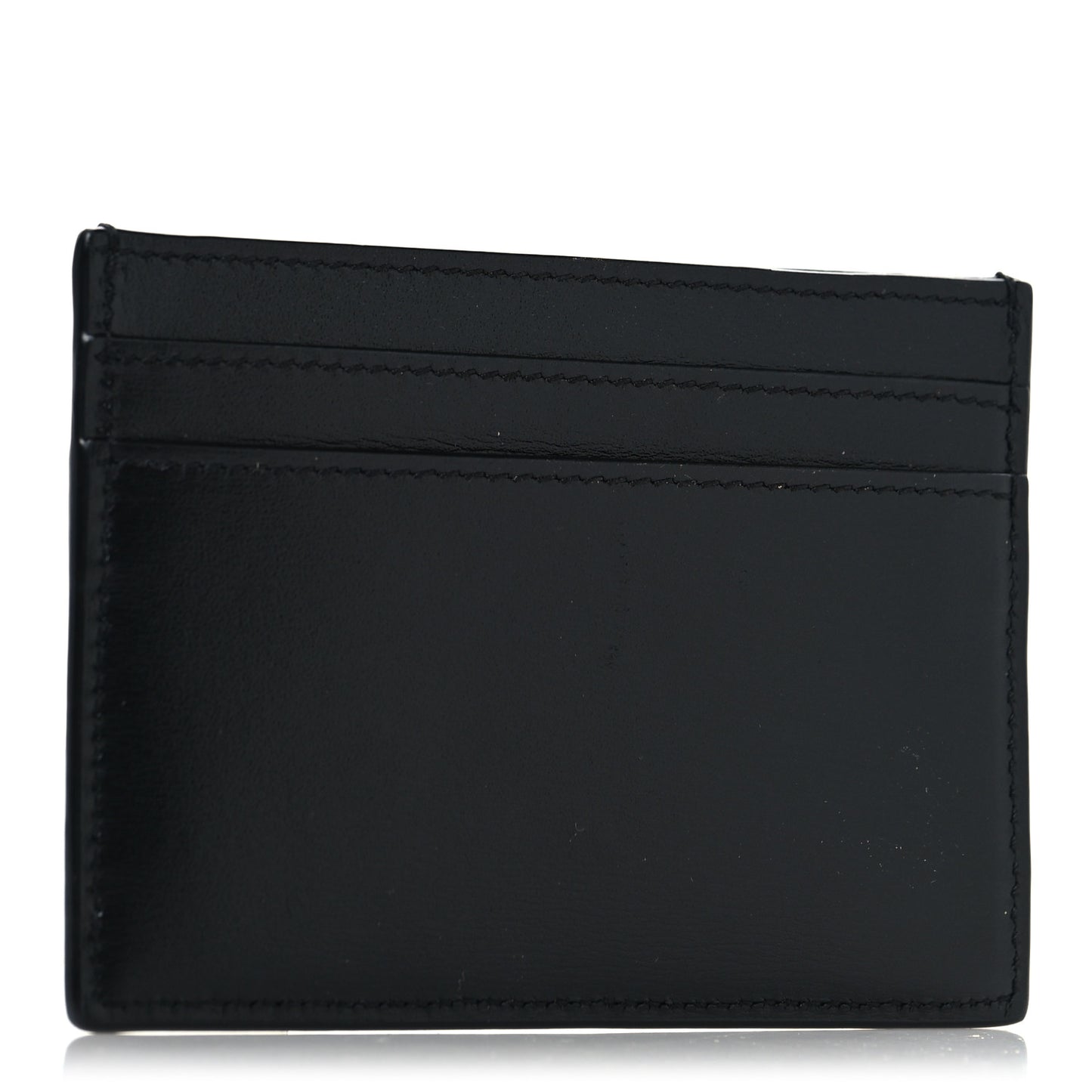 Calfskin Tiny Cassandre Credit Card Case Black