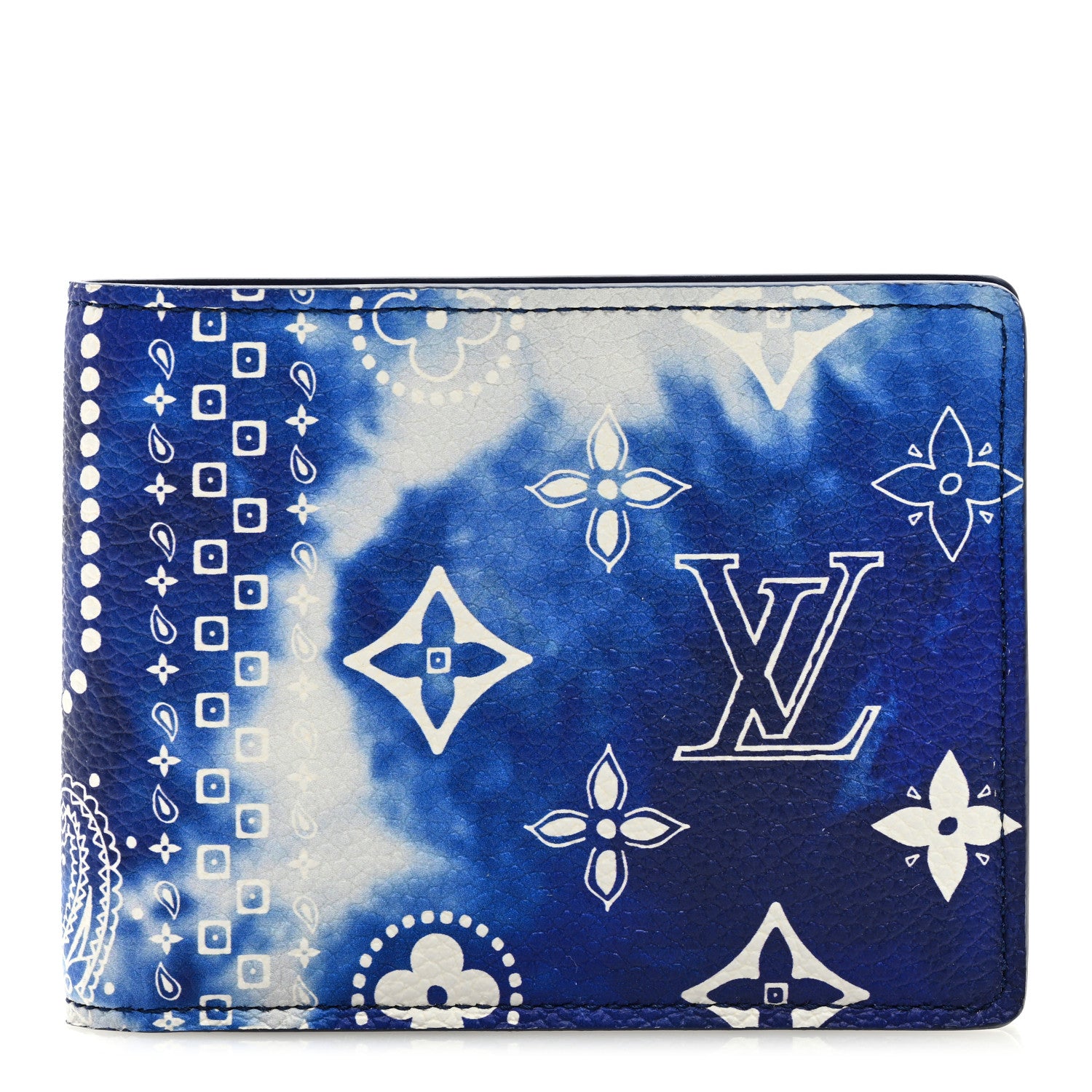 Louis Vuitton Cowhide Monogram Bandana Slender Wallet Blue 1 of 6