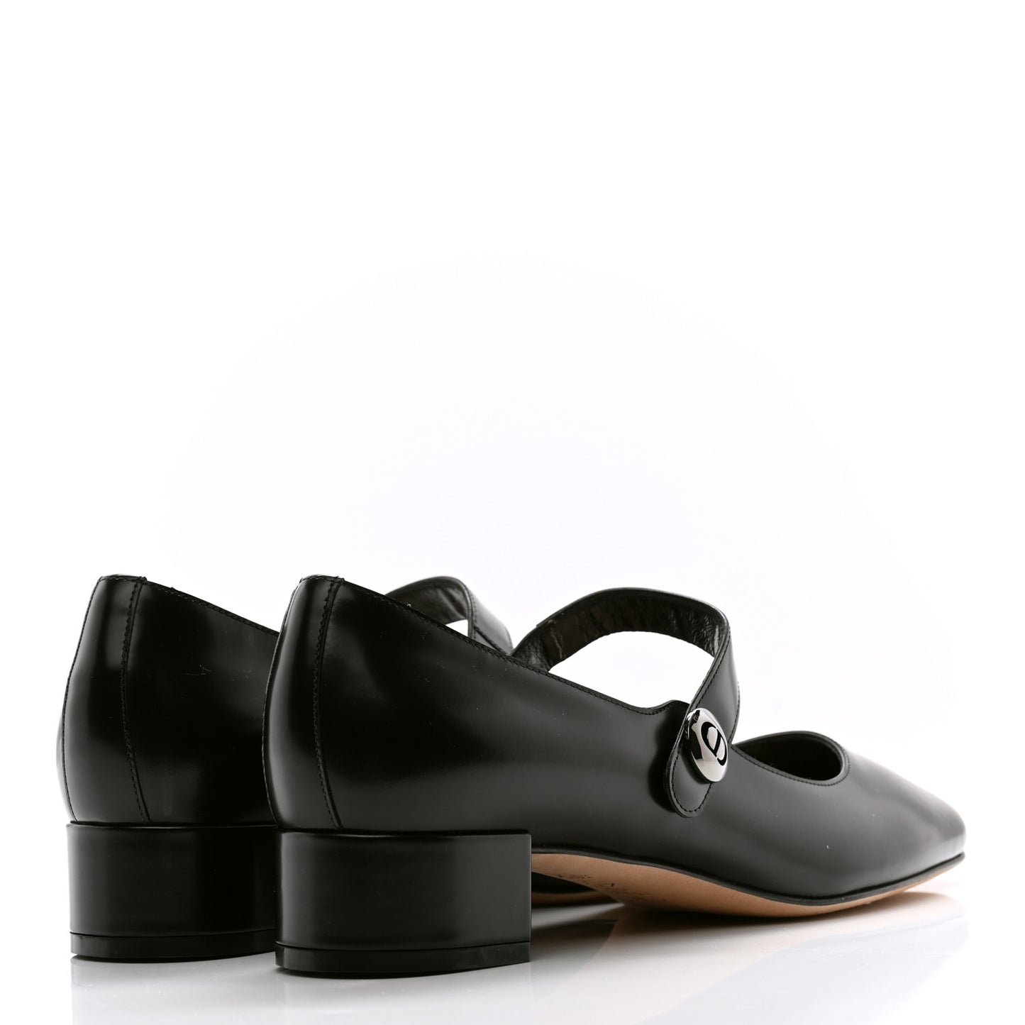 Brushed Calfskin Uniform 30mm Pumps 39 Black
