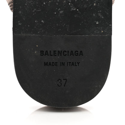 Balenciaga Jacquard BB Monogram Cosy Mules 37 Dark Mink Grey Dark Brown 6 of 9