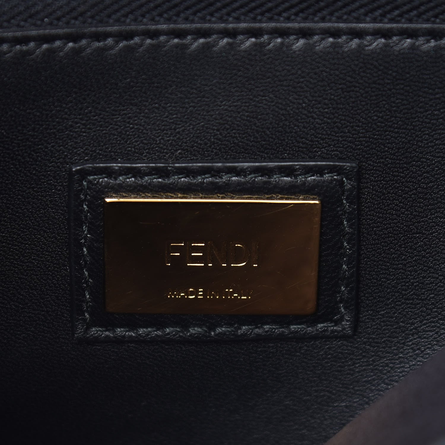 Fendi Vitello Seta Shiny Nappa Medium Peekaboo Iconic Satchel Black 7 of 10