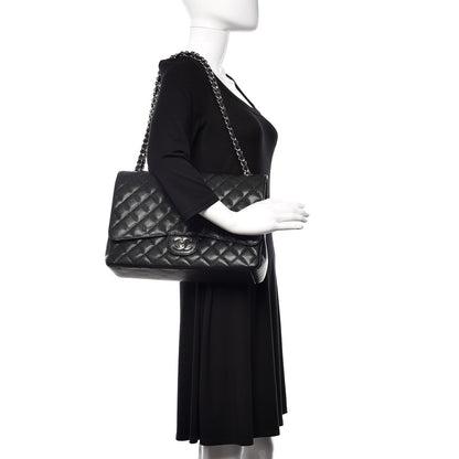 Chanel Caviar Quilted Maxi Double Flap Black 2 of 11