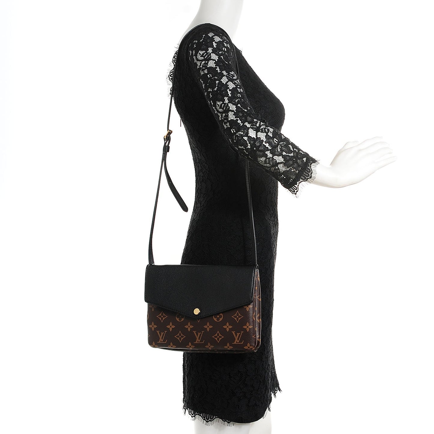 Monogram Twinset Pochette Black