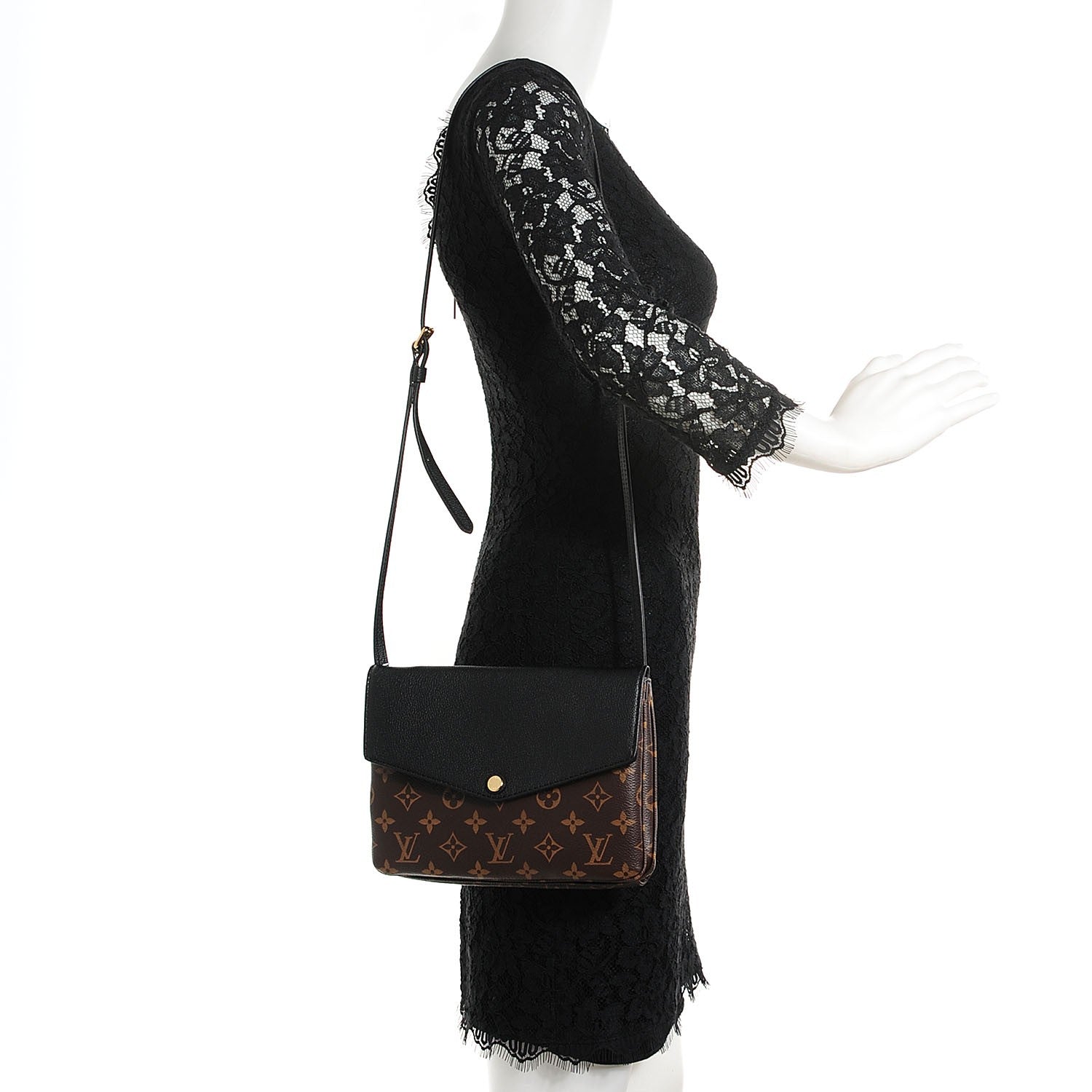Louis Vuitton Monogram Twinset Pochette Black 2 of 8