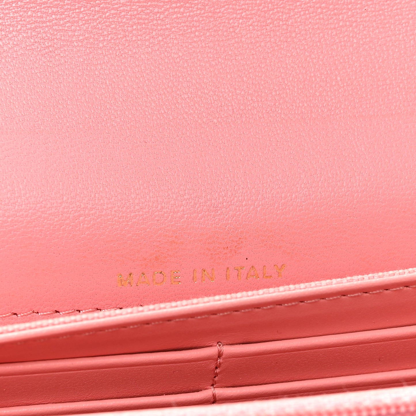 Lambskin Quilted Chanel 19 Flap Wallet Coral Pink