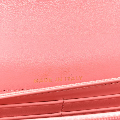 Chanel Lambskin Quilted Chanel 19 Flap Wallet Coral Pink 7 of 13