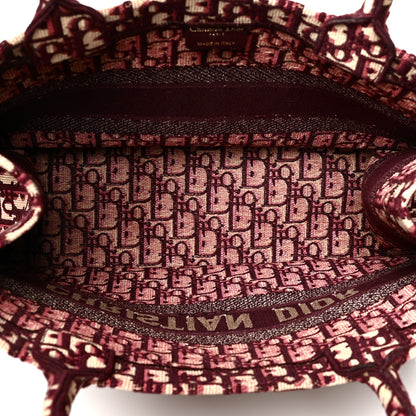 Christian Dior Oblique Medium Book Tote Burgundy Multicolor 4 of 9