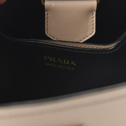 Prada Saffiano Cuir Medium Panier Bucket Bag Cipria Black 8 of 9