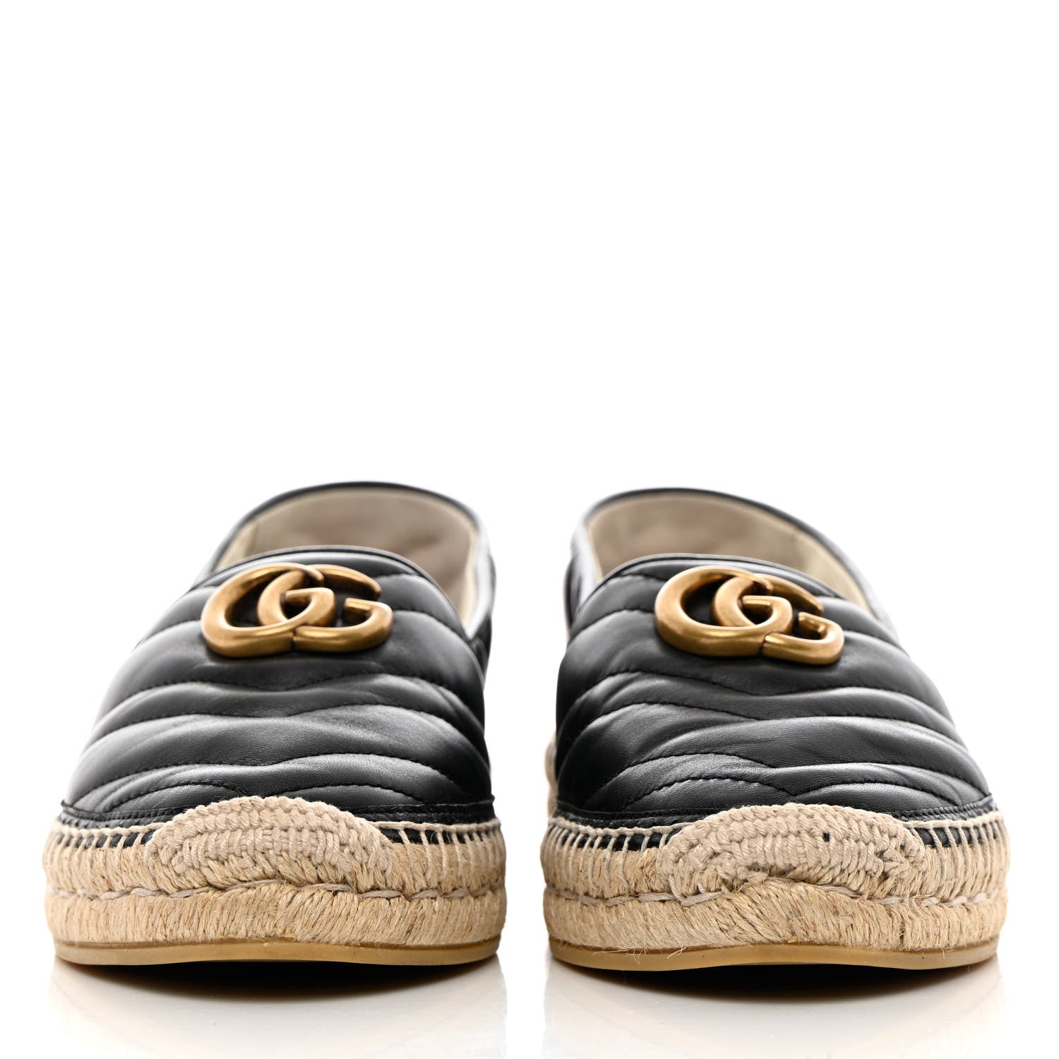 Gucci Nappa Matelasse GG Marmont Espadrilles 40.5 Black 2 of 13