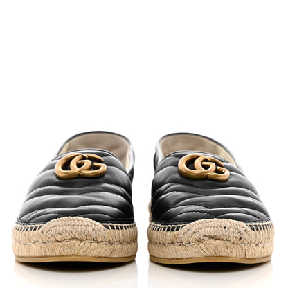 Gucci Nappa Matelasse GG Marmont Espadrilles 40.5 Black 2 of 13