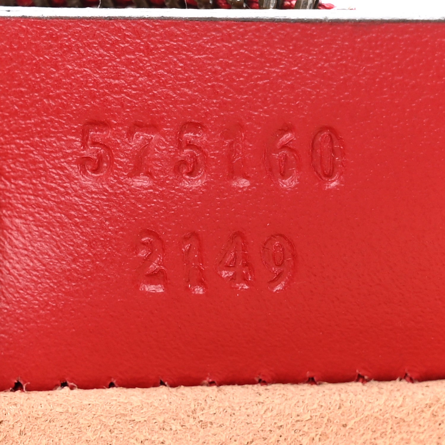 Gucci Calfskin Matelasse GG Marmont Round Coin Purse Hibiscus Red 7 of 9