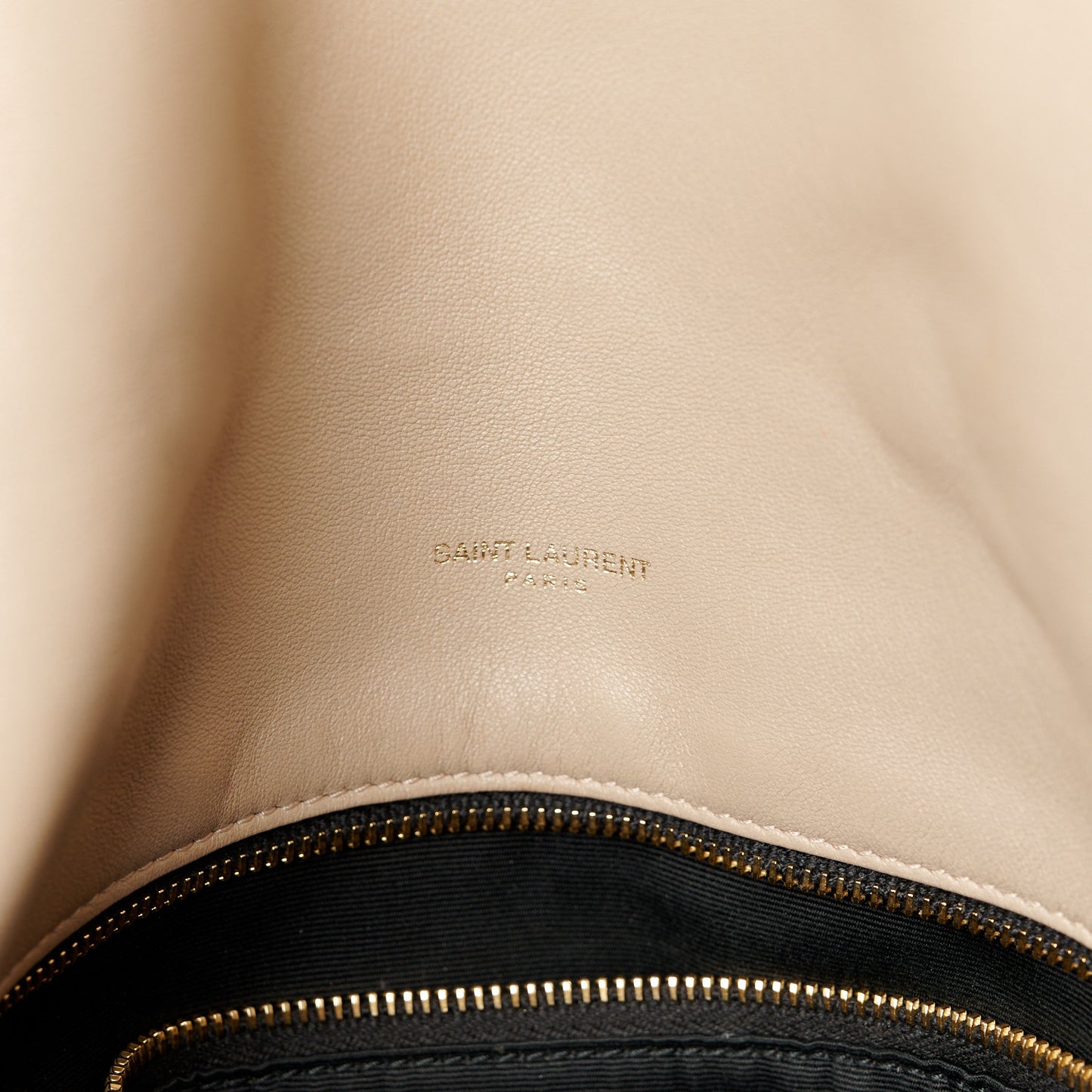 Lambskin Quilted Small Loulou Puffer Monogram Chain Satchel Dark Beige