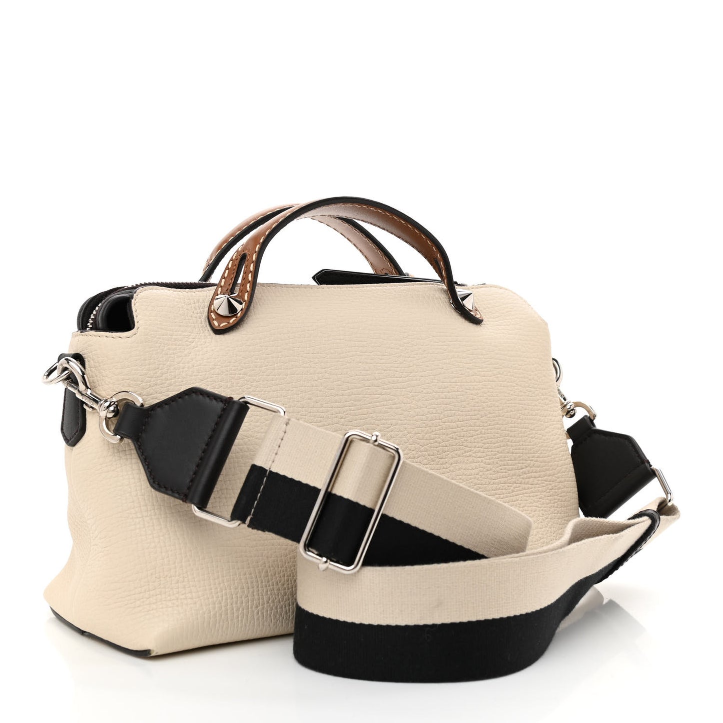 Vitello Sierra Morfeus Dolce Striped Strap Medium By The Way Boston Bag Camelia Ebano Multicolor