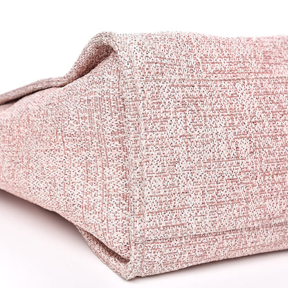 Chanel Straw Lurex Large Deauville Tote Pink 8 of 19