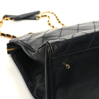 Chanel Calfskin Stitched XL Weekender Black 14 of 17