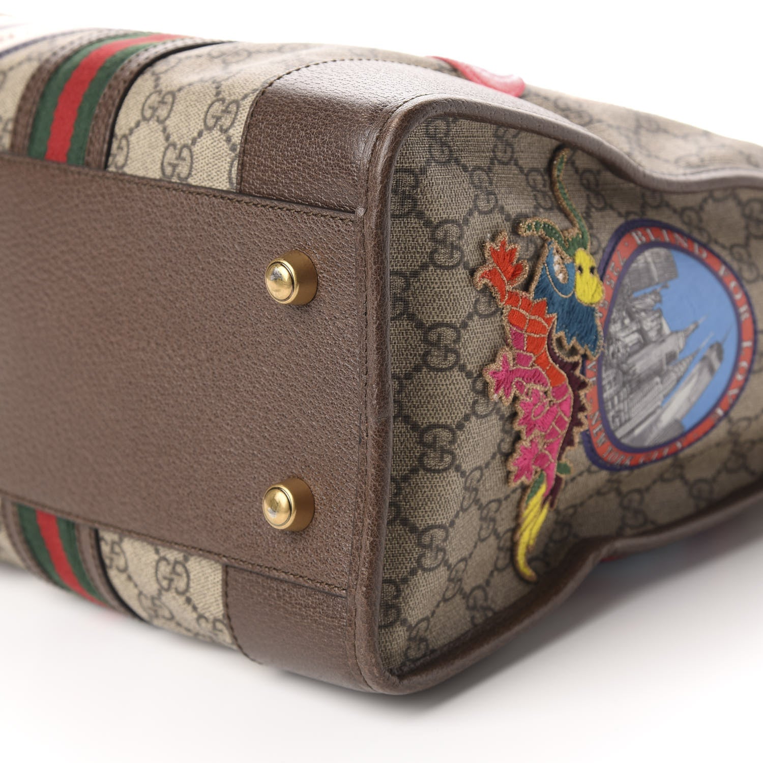 Gucci Soft GG Supreme Monogram Courrier Medium Duffle Bag Beige New Acero Multicolor 10 of 13