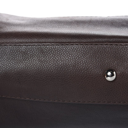 Chanel Caviar Large CC Tuck Tote Brown 10 of 12
