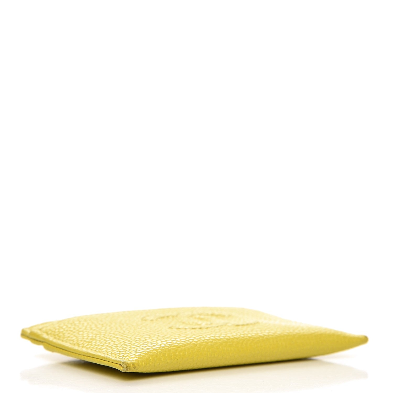 Chanel Caviar CC Timeless Card Holder Yellow 4 of 11