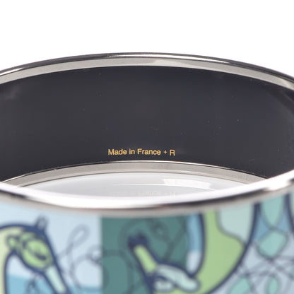Hermes Enamel Printed Wide Coup De Fouet Bracelet 65 5 of 6