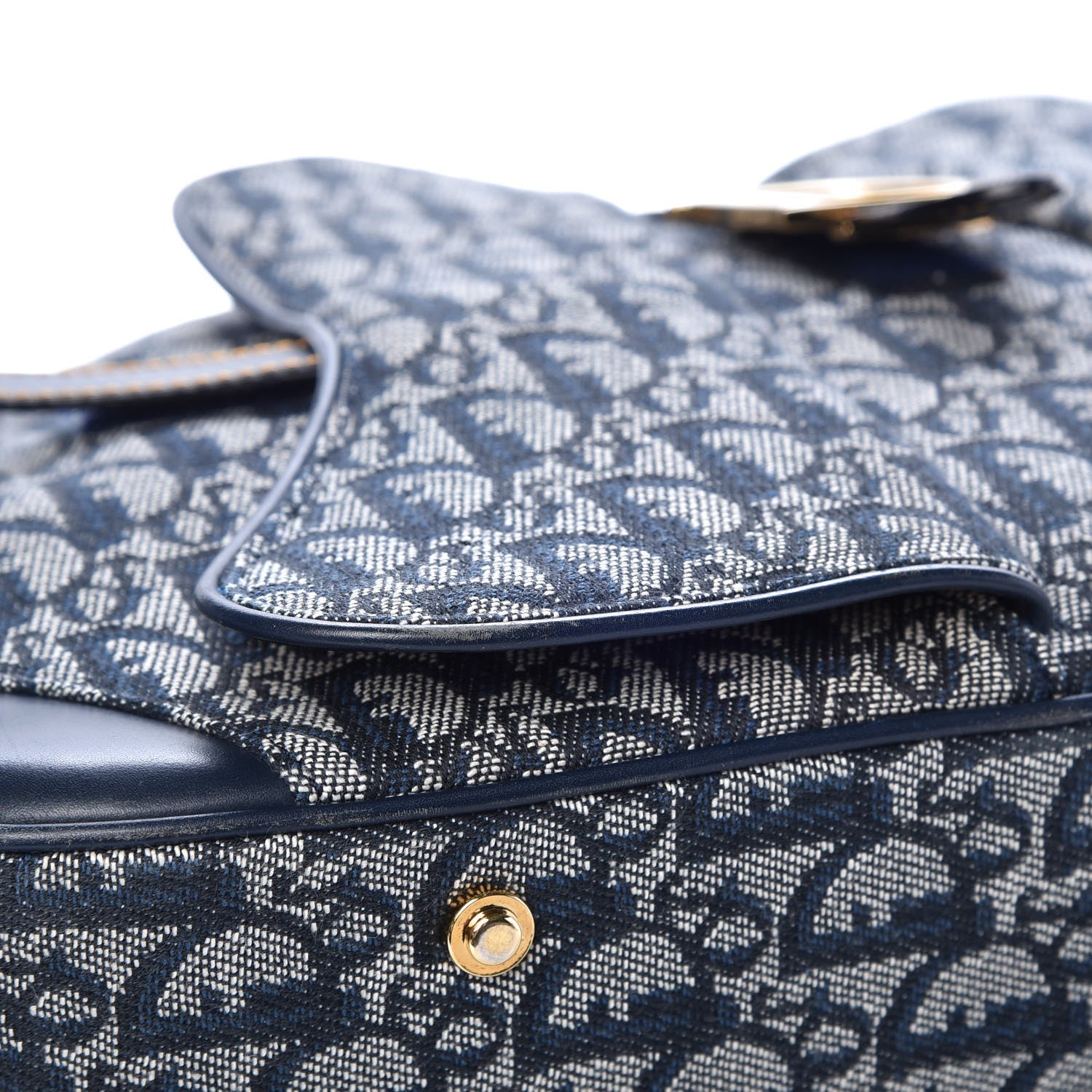 Christian Dior Monogram Saddle Bowler Navy 8 of 12